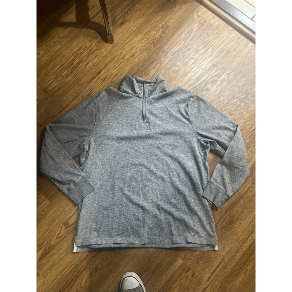 J Crew Mens XL Gray 1/4 Zip Casual